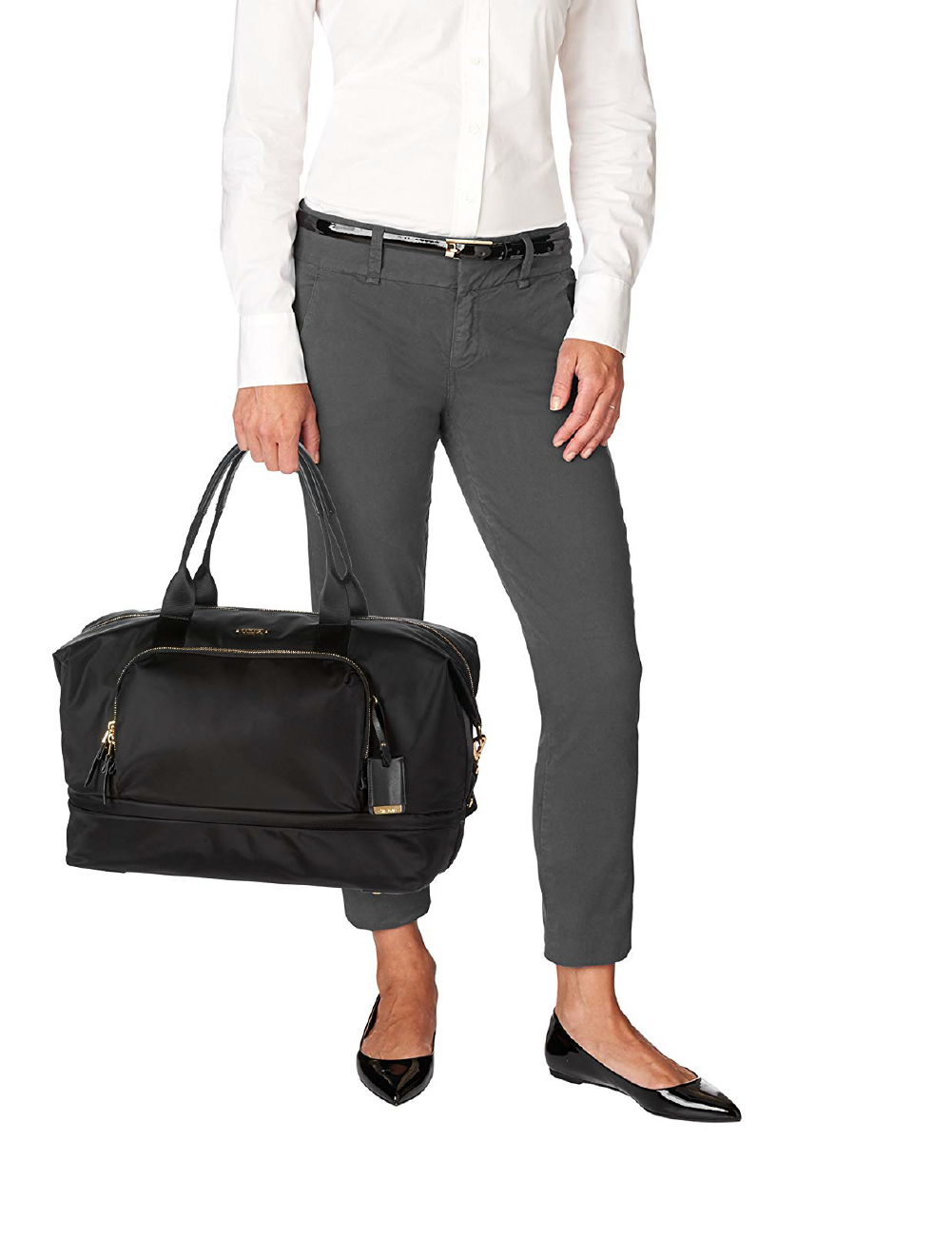 Tumi Duffel expandible negra